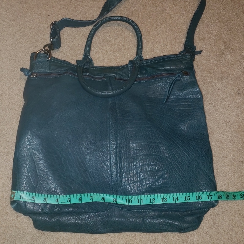 Crate & Barrel REAL GENUINE LEATHER CROSS BODY LARGE TOTE HANDBAG EUC